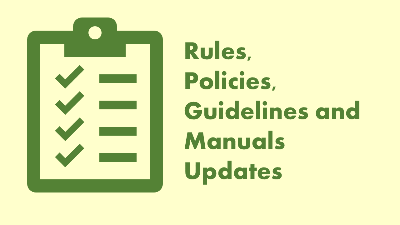 Rules, Policies, Guidelines